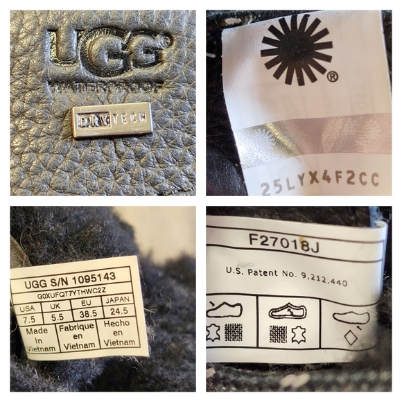 COPY - UGG ADIRONDACK III QUILT BLACK BOOTS Size 7.5 - Picture 4 of 15